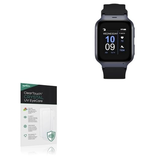 BoxWave Screen Protector Compatible With Timex FamilyConnect Senior - ClearTouch Crystal Anti-UV EyeCare (2-Pack), Filters out Harmful Blue Light Reduce Fatigue