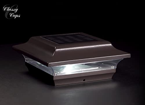 Classy Caps Sl211R Aluminum Imperial Solar Post Cap, 4" X 4", Bronze #TOP1
