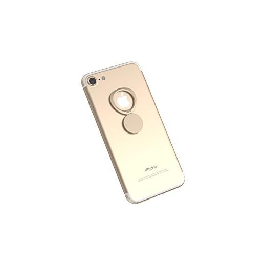 Kronya® | 360° drehbarer Smartphone Fingerhalter | Case Finger Griff Halter Halterung Handy Hülle Ring Ringhalter Ständer Tablet | Kompatibel mit Apple iPhone iPad Samsung Galaxy | 2 (Gold)