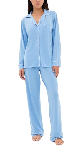Image of Eberjey Gisele Classic Women's Pajama Set | Long Sleeve Shirt + Long Pants