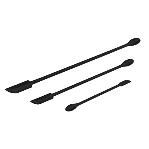Naroote Juego de Mini Espátula de Silicona, Raspador de Maquillaje de Doble Punta para Esmalte de Uñas con Brillo Labial, Espátula Pequeña Flexible para Cosméticos, Raspador de Silicona de 3 Piezas