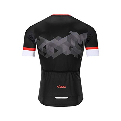 image for VEBE Men's Lightweight Cycling Jersey Short Sleeve Bike Shirts Reflect