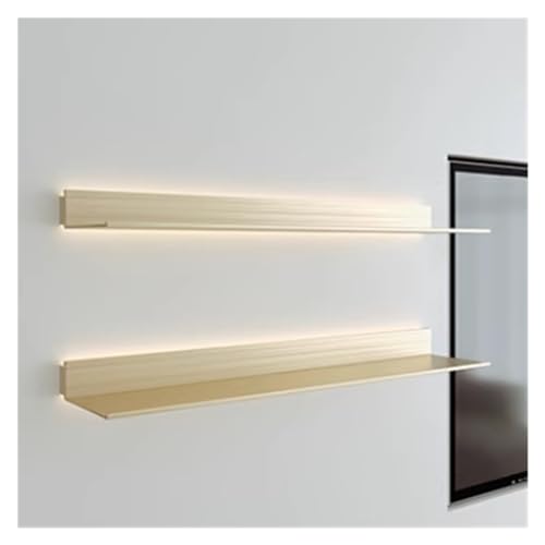 Étagère de rangement murale LED en alliage d'aluminium gris 50cm