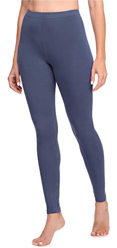 Ladeheid Leggings Damen aus Baumwolle Bequeme und Lange Leggins für Frauen...