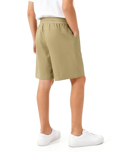 Image of Somaibo Boys Athletic Shorts Youth Lightweight Quick Dry Outdoor Cargo Short with Pockets for Hiking Running 7-15Y