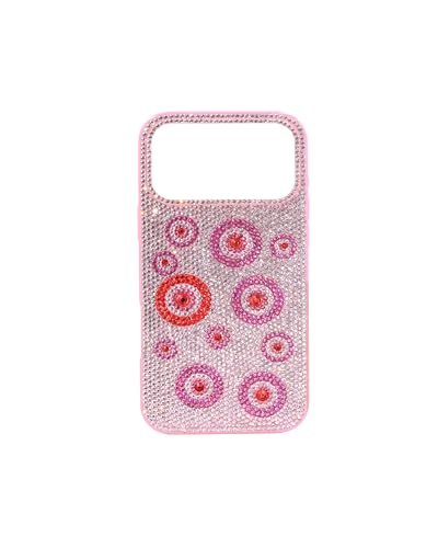 Image of JW PEI Evil Eye Artificial Crystal Embellished Phone Case - Pink