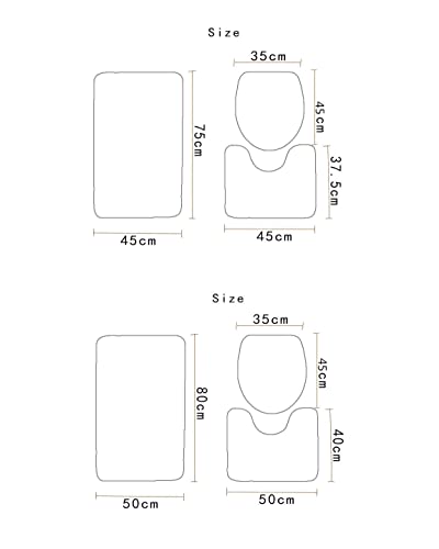 Sommer Obst Cool Style Badezimmer Dekorativ 3 Stück Set rutschfeste Matte Toilettensitzbezug Badteppich Zubehör L1 50x80 cm – Bild 6