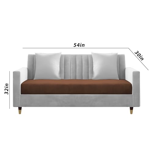 Image of Casaliving Garcia 3+2 Seater Sofa Set for Living Room (Brown - Grey)