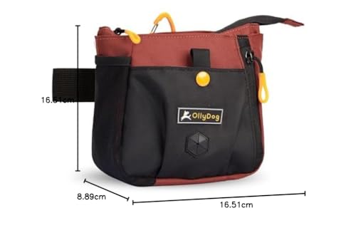 OllyDog Bolsa Backcountry Day, pochete, bolsa de petiscos para cães, mãos livres para treinamento, b