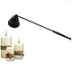 Xinlie Kerzenlöscher aus Edelstahl Edelstahl-Kerzenlöscher Kerzenlöscher mit Griff Kerzenwerkzeug Für Kerzen Docht Löscher Dochtlöscher aus Qualität Edelstahl Gefertigt Candle Extinguisher (Schwarz)
