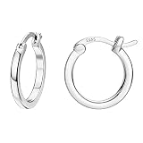 Hayoso 18K Gold Plated Hoop Earrings - 925 Sterling Silver Hoop Earrings Womens Hypoallergenic Hoops