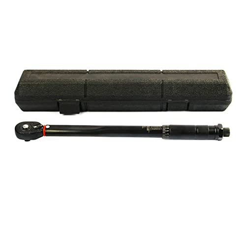 KLKVTGWGZK 1/4 3/8 1/2 Torque Preset Torque Wrench Drive Tool 5-210 Nm Positive Negative Two-Way Adjustment Spanner Auto Repair Hand Tools Wrench(One-Half Inch40-210)