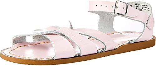 Salt Water Sandals Sun-San Swimmer, Shiny Pink, Little Kid Size 1