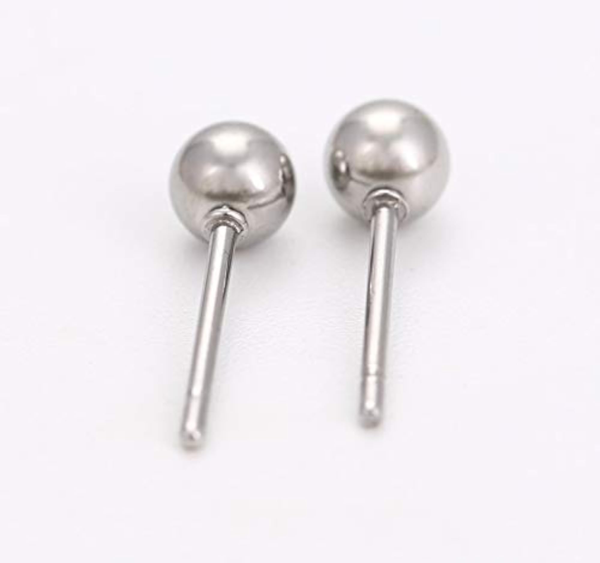Classic Round Ball Fashion Stud Earrings for Men and Boys