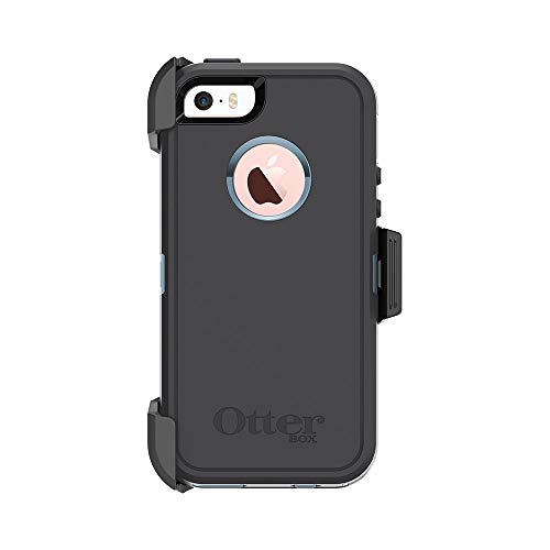 OTTERBOX Defender Series for iPhone SE (1st gen - 2016) and iPhone 5/5s - Retail Packaging - Steel Berry (Whetstone Blue/Slate Grey)