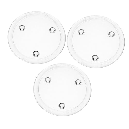 PRETYZOOM 3 Pz candeliere barattoli di candele lampada piatto di candele portacandele per matrimonio centro tavola luce porta vassoio per candele a di tè Bicchiere Transparent