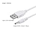 uxcell USB Type-A Male to 3.5 x 1.35mm DC 5V 1A Plug Barrel Connector Charge Cable for USB Fans Desk Lamps Mini Charging Speakers Electronic Devices, White