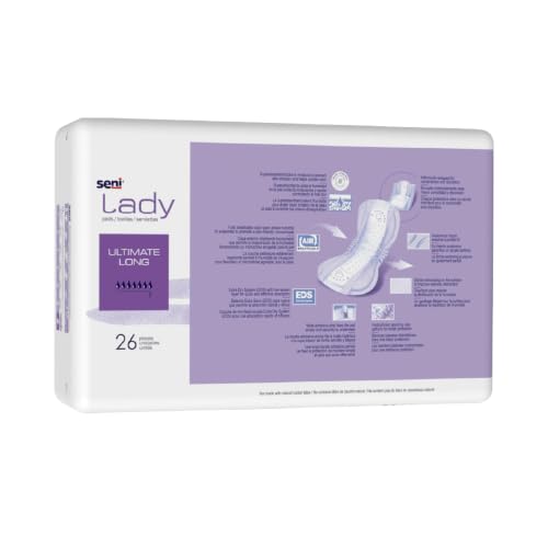 Image of Seni Lady Premium Women Ultimate Long Bladder Control Pads - 26 pcs | Overnight Bladder leakage Protection | Highly Absorbent | Rash Free | Breathable & Comfortable