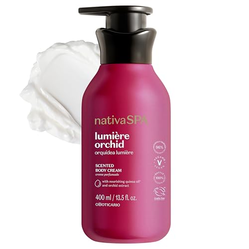 O Boticário Nativa SPA Orquídea Lumière Crema Corporal Perfumada, Loción Reafirmante e Hidratante con Aceite de Quinua