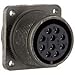AMPHENOL INDUSTRIAL MS3102A18-1S Conn, Circular, RCPT, Size 18, 10POS, Box