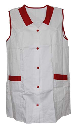 Schuerzenfabrik Schwesternkasack Damen Kasack Hosenkasack ohne Arm, Farbe:rot, Größe:42