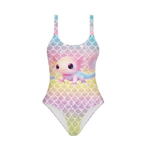 Image of One Piece Bathing Suit for Girl Kids Cute Beach Sport Swimwear U Back Scoop Neck Summer Swimming Pool Beachwear