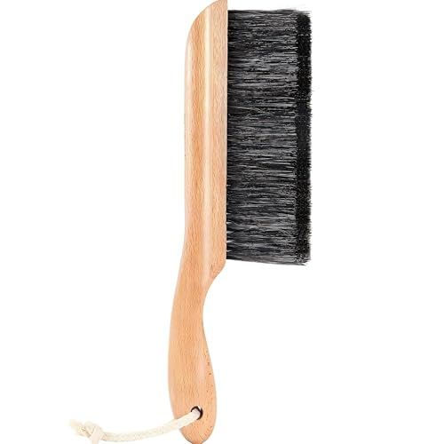 BFWood Horse Hair Hand Broom Woodworking Bench Cleaning Brush Fireplace Dust Brush Hand Broom for Shop Furniture Carpet Car Wash Sweeping Workspace Exhibition-Hall Upholstery