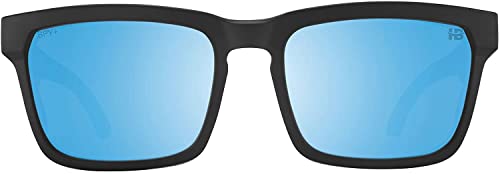 Spy Optic Helm Tech Sunglasses Matte Black/Happy Boost Bronze Polarized Ice Blue Spectra Mirror Lens2