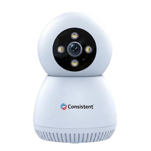 Image of Consistent Wireless Wi-Fi 3MP Indoor MINI Robot Camera, STQC Certified, 360 Smart Home CCTV, AI Human Tracking | All Time Color Night Vision | Alexa Voice Support | Upto 256GB Memory Card Support