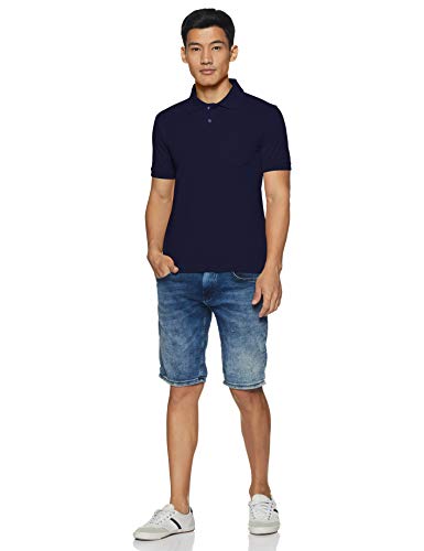 Image of Rupa Bumchums Men Super Combed Cotton Solid Half Sleeve Club Collar Polo Regular Fit T-Shirt with Chest Pocket