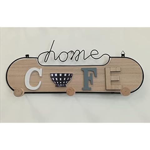 Kasahome Panel colgador de pared decorativo de madera y metal Cover