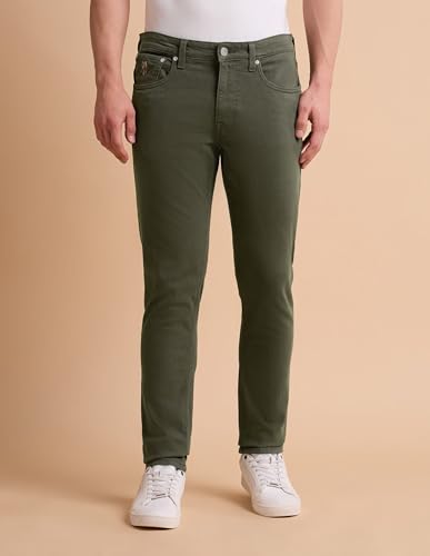 Image of U.S. Polo ASSN. Denim Jeans for Men - Slim Tapered Fit, Mens Jeans for Office & Regular Wear