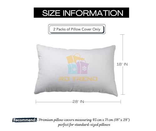 Image of RD TREND Super Soft Printed Microfiber Waterproof Pillow Covers, 18x28 Inch, Set of 2 (2, Multi Dinosaur)