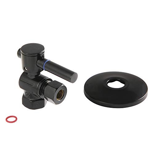 Robinet quart de tour Concord Kingston Brass noir mat avec rosace - 2