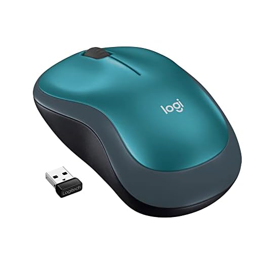 Mouse sem fio Logitech M185 2.4GHz com receptor USB, Design Ambidestro Compacto, Conexão USB e Pilha Inclusa - Azul