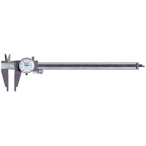 12" Heavy Duty Dial Caliper by Fowler – 17.5"L x 6.6"W x 1.5"H, Stainless Steel, Gray, Model 52-025-112-0