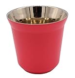 Xiaoyu 304 Stainless Steel Espresso Cups Double Wall Thermally Insulated Capsule Coffee Mug, 2.71oz/