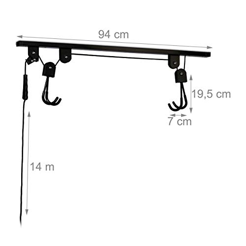 Garage et cave optimisés grâce au range-vélo suspendu noir - 5