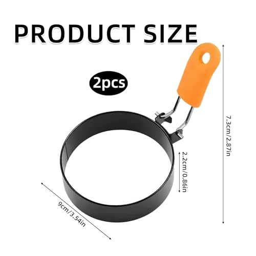 2 Stück Spiegeleiform,Spiegeleierformen für Die Pfanne,Edelstahl Eierform,Pfannkuchen Form,Pochierte Eier Form,Spiegeleier Form Ring,Eierformer Spiegelei,Pochierte Eier für Spiegeleier Hackbraten