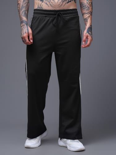 Image of Men's Loose Fit Side Tape Trackpants