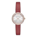 Emporio Armani Watch for Women, 30mm Quartz Two Hand Movement with Leather Strap