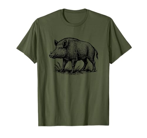 Cadeau de Chasse au Sanglier, Tenue de Chasseur de Porc Sauvage pour Homme et Femme T-Shirt