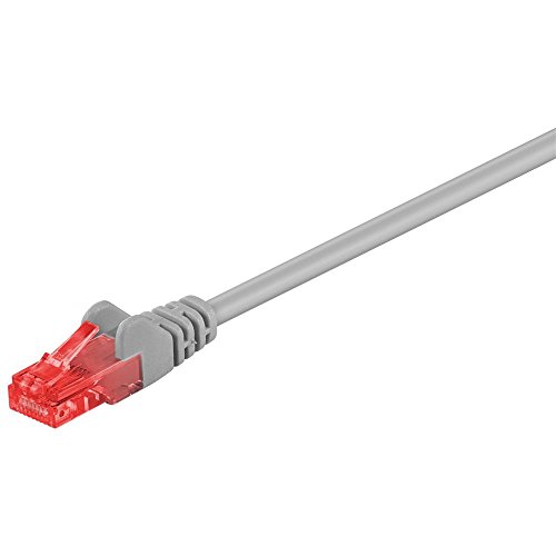 Goobay 68414 CAT 6 Câble de Liaison, U/UTP, Gris, 30m Longueur de Câble