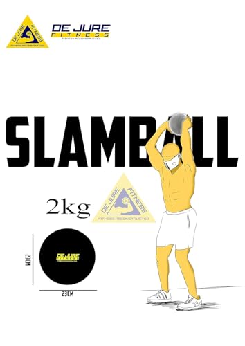Image of DE JURE FITNESS Rubber Dead Bounce Slam Ball Strength & Conditioning Cross Training, Core Training, Squats, Lunges & Plyometric, Slam Ball (2KG-SB-1)