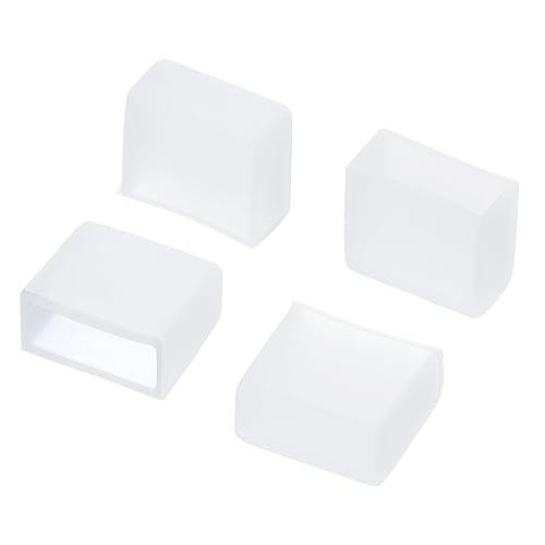 PATIKIL 120 Stück Silikon-Endkappen-Steckerabdeckung IP67 wasserdicht passend für 3528/2835/3014 8 mm breite LED-Röhrenstreifen, klar