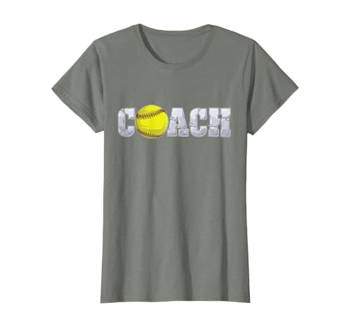 Softball Coach Coaching Assistant Coach Softball Team Men T-Shirt, Women, Olive Heather, Small
