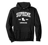 Supreme Louisiana LA Design sportivo sportivo vintage Felpa con Cappuccio