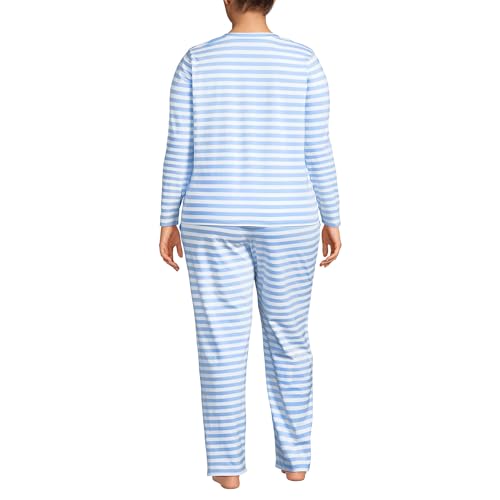 Lands' End Women's Petite Knit 2 Piece Pajama Set - Long Sleeve Top and Pants2