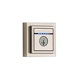 Kwikset 99250-206 Kevo 2nd Gen Contemporary Square Single Cylinder Touch-to-Open Bluetooth Deadbolt, Satin Nickel