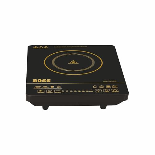 Image of Boss Chefmax 2000 Watt Induction Cooktop, Soft Touch Button with 8 cooking modes, Preset timer, Auto Switch Off - Black